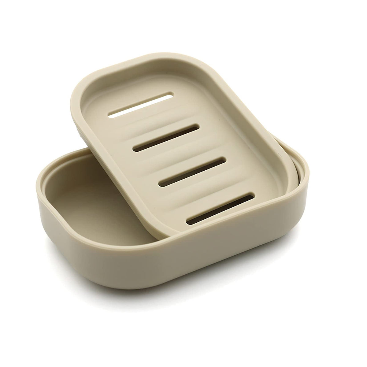 Plastic Soap Dish, Container, Keeps Soap Dry,Easy Cleaning,Drain,White