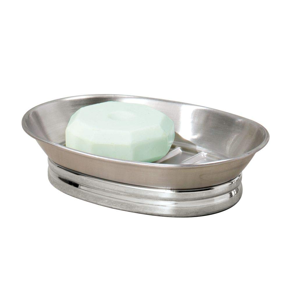 Design Soap Dish for Bathroom Sink, Brushed Stainless Steel