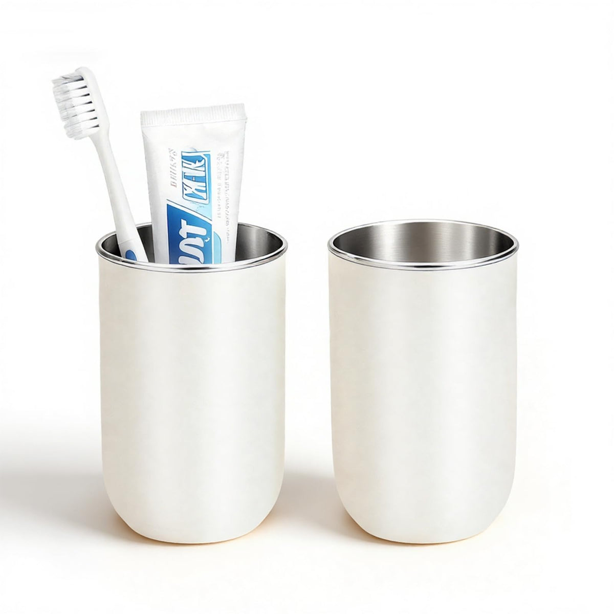 Unbreakable Stainless Steel Toothbrush Holder Tumbler Cup for Bathroom 13oz