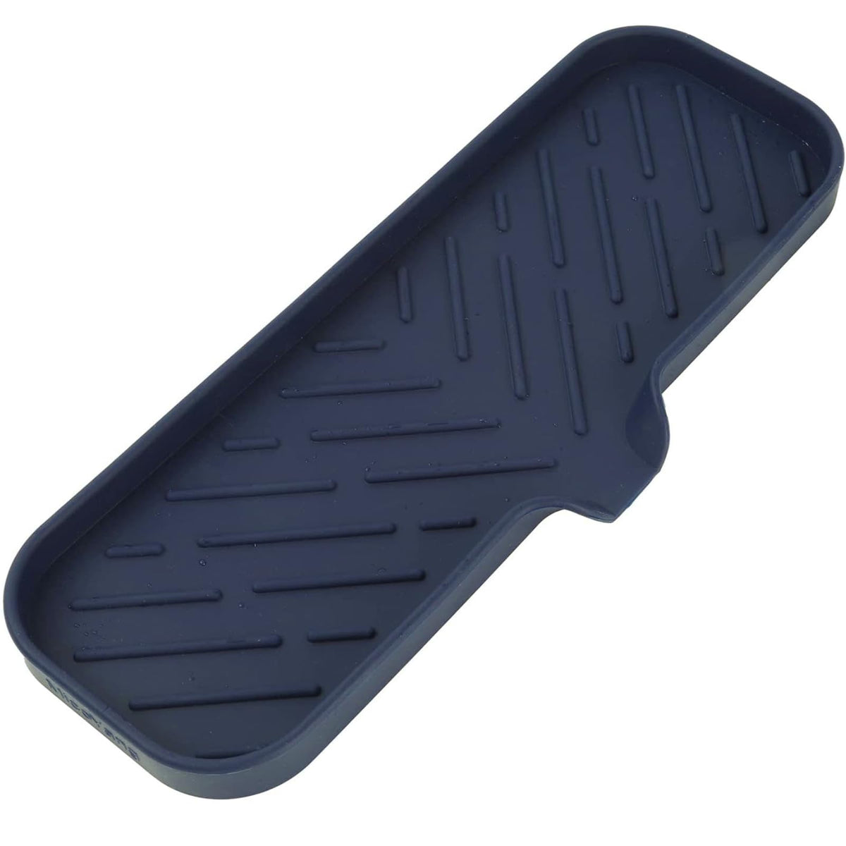 MicoYang Silicone Soap Dish with Drain Spout, Self-Draining Sink Organizer Tray for Bathroom & Kitchen, Sponges, Dispensers & Soap Holder, Non-Slip & Dishwasher Safe, Translucent (Compact, 4.9"×3.2")