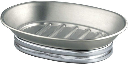 Design Soap Dish for Bathroom Sink, Brushed Stainless Steel
