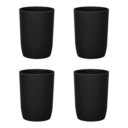 Topsky 4-Pack Bathroom Tumbler - Plastic Toothbrush Cup - Reusable Drinkware - Mouthwash Cup
