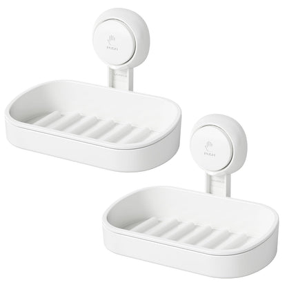 LEVERLOC Soap Holder, Soap Dish for Shower, Suction Cup Bar Soap Holder