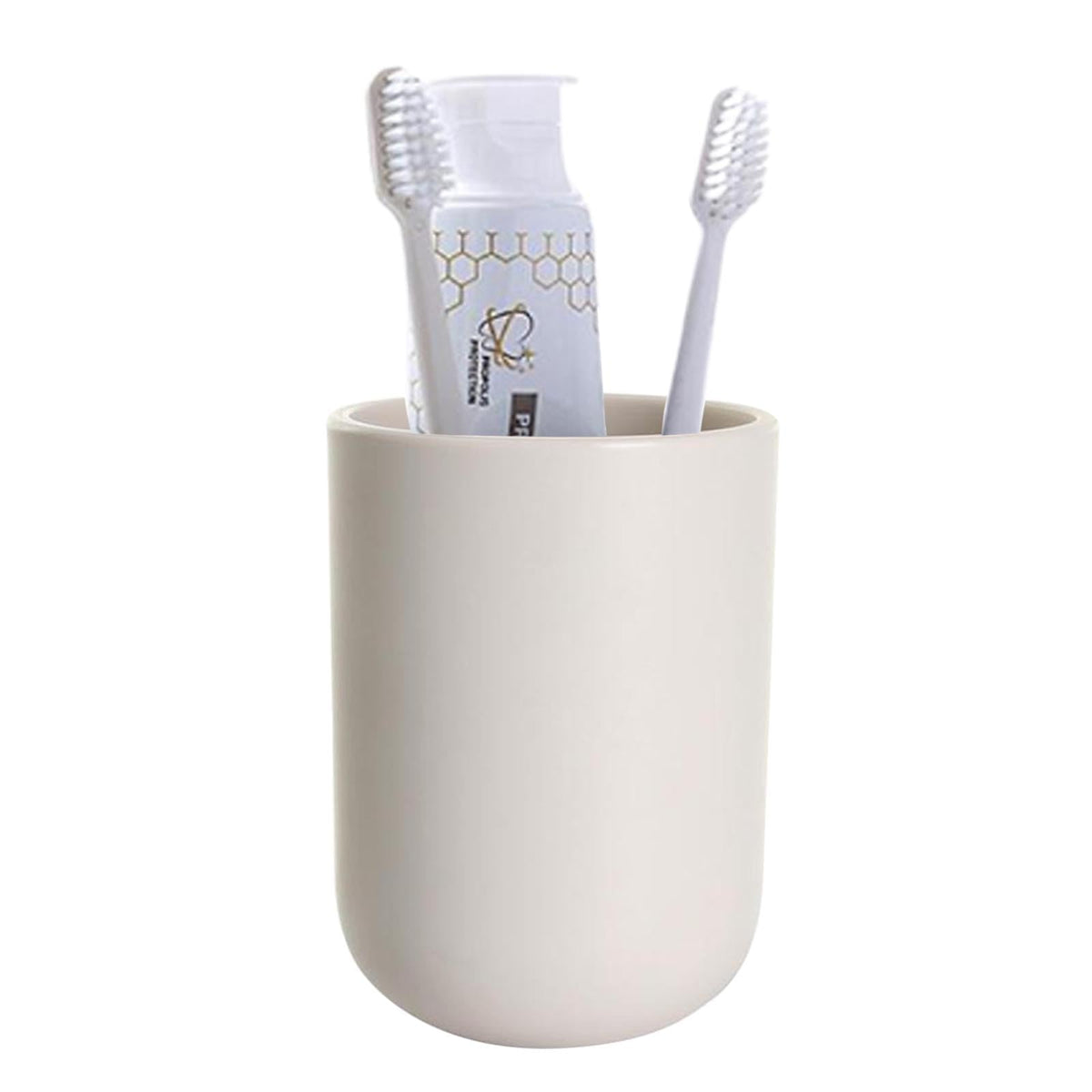 Toothbrush Cup, Bathroom Cup, Toothbrush Holder, Bathroom Tumbler, Plastic, 350ml (White)