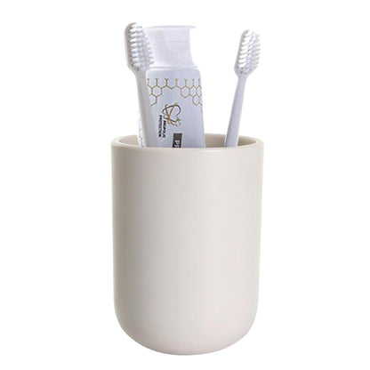 Toothbrush Cup, Bathroom Cup, Toothbrush Holder, Bathroom Tumbler, Plastic, 350ml (White)