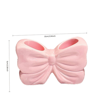 Cute Creative Bowknot Toothbrush Cup, Washroom Toiletries, Bathroom Mouthwash and Toothbrush Storage Cup, Toothbrush Holder