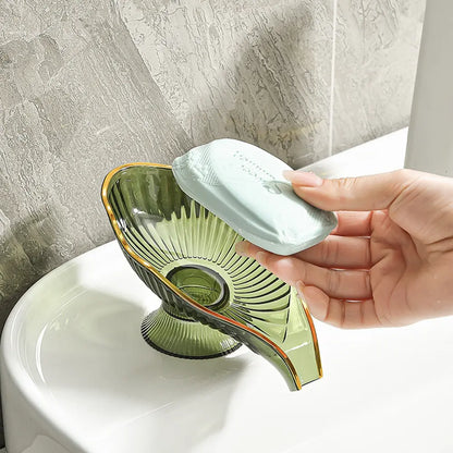 Nordic Style Soap Dish Set, Household Drainage Design, Prevent Water Accumulation, Bathroom Creative Shelf Organizer
