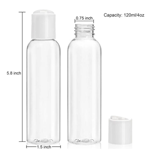30Pcs 4oz Empty Plastic Travel Bottles with Flip Cap for Toiletries Leak Proof Squeezable Travel Size Containers Travel Essentials Accessories - Home Improvement.