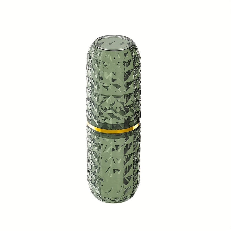 1pc of Luxury Diamond-Patterned Travel Portable Toiletry Cup