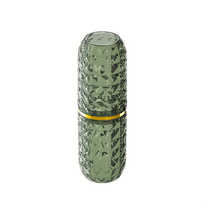 1pc of Luxury Diamond-Patterned Travel Portable Toiletry Cup