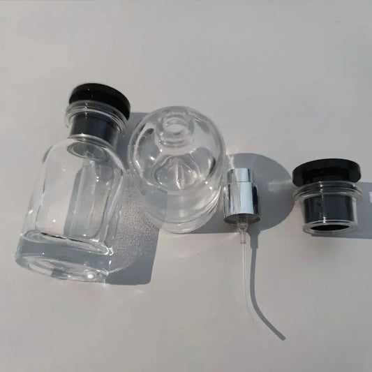12-Piece Portable Travel Perfume Glass Bottle Set, Travel Bottles, 30ML Leak-Proof Refillable Spray Containers with Box and Vial Caps, Ideal for Samples and Gifting