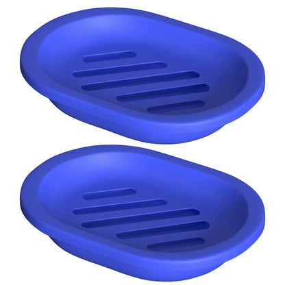 Topsky Soap Dish for Shower, 2pcs Soap Dishes Soap Savers for Bar Soap, Soap Bar Holder Shower with Drip Tray, Plastic Soap Holders with Drain for Kitchen Sink, Easy to Clean, Keeps The Soap Dry