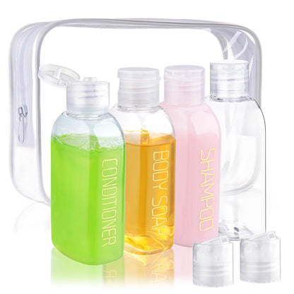 Cosywell 4pc 3.4 oz Leakproof Squeeze Bottles Travel Kit