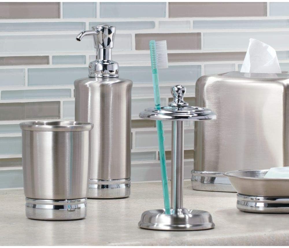 Design Soap Dish for Bathroom Sink, Brushed Stainless Steel