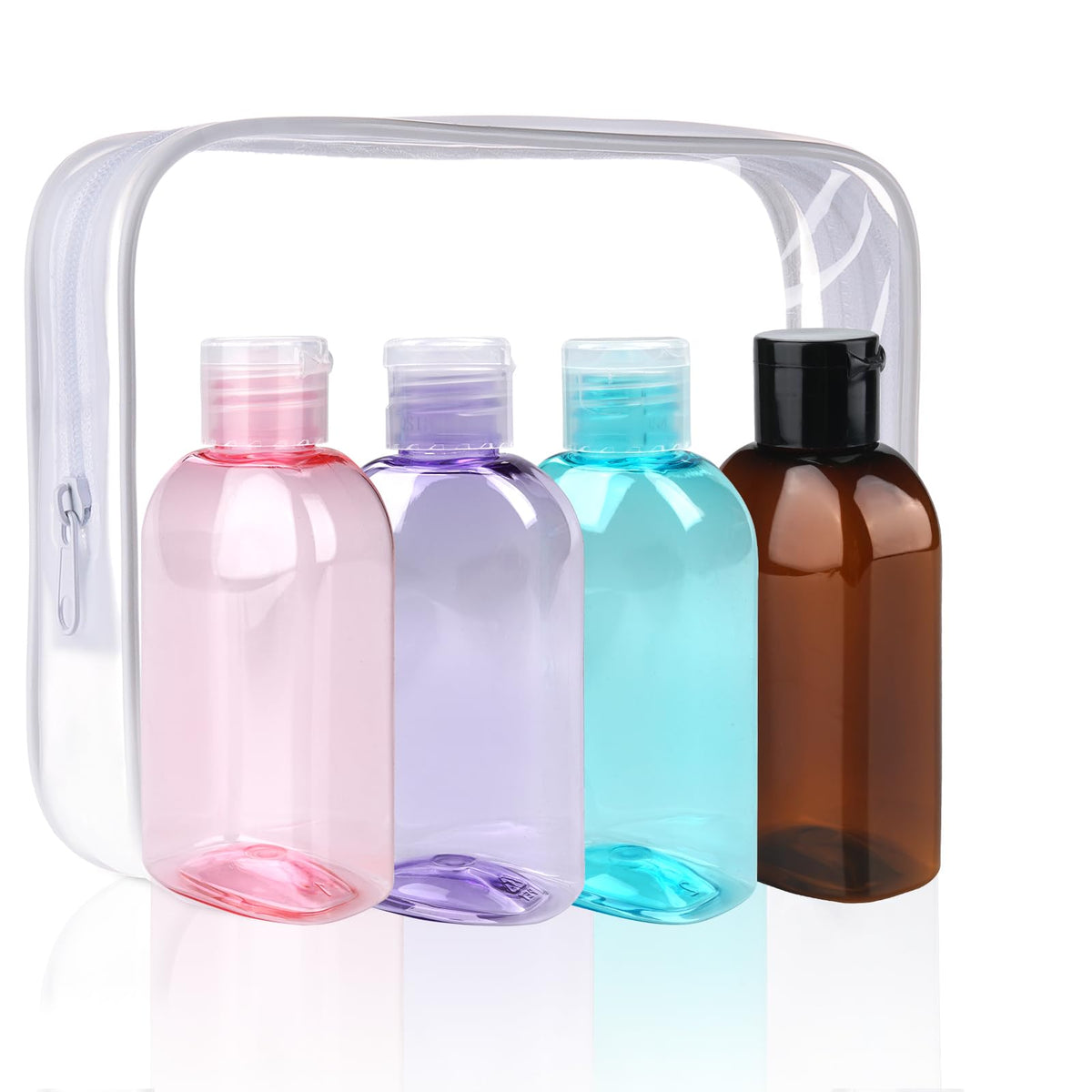 Cosywell 4pc 3.4 oz Leakproof Squeeze Bottles Travel Kit