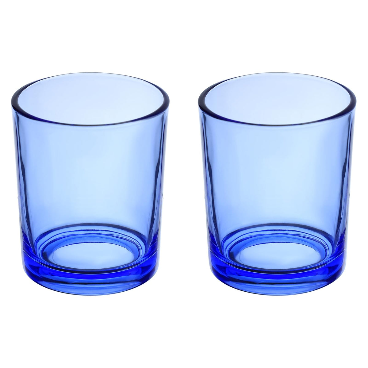 Gaolinci 2 Pcs Classic Clear Cylindrical Glass Mouthwash Cups, Bathroom Brushing Cup, 6 Oz