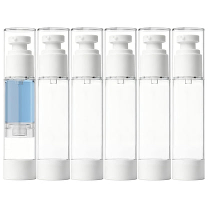 Clear Airless Pump Bottles, Vacuum Travel Cosmetic Containers