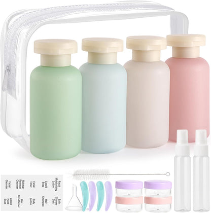 18 Pack Travel Bottles for Toiletries Leak Proof