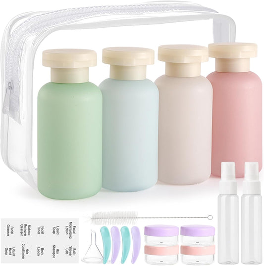 18 Pack Travel Bottles for Toiletries Leak Proof