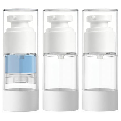 Clear Airless Pump Bottles, Vacuum Travel Cosmetic Containers