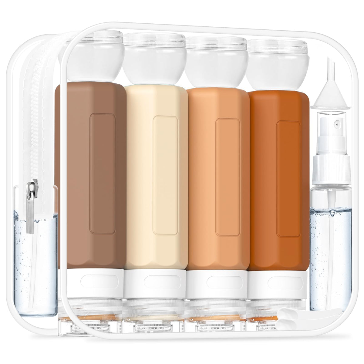 Redfly Travel Bottles for Toiletries 3oz, Silicone Travel Size Containers