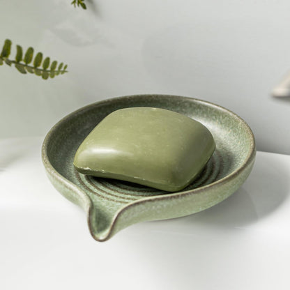 Zoeeker Self Draining Soap Dish, Ceramic Bar Soap Holder with Drainage