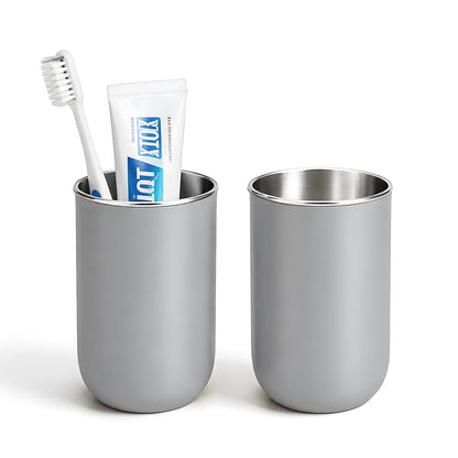 Unbreakable Stainless Steel Toothbrush Holder Tumbler Cup for Bathroom 13oz