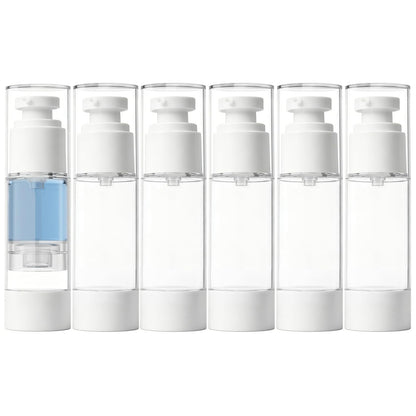 Clear Airless Pump Bottles, Vacuum Travel Cosmetic Containers