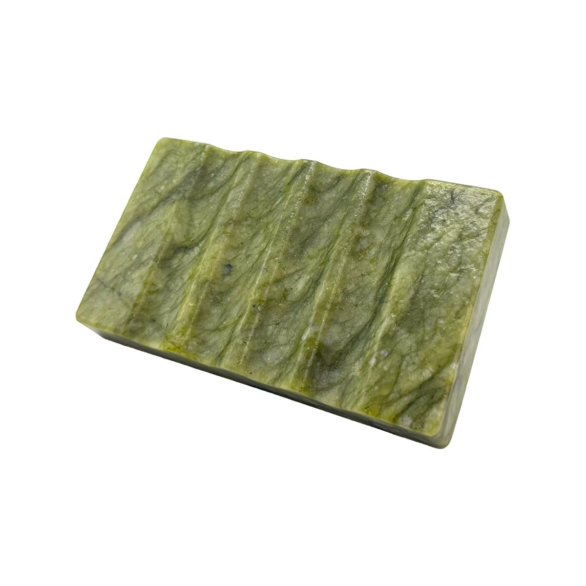 WeDoDecor Real Marble Soap Dish for Shower Stone Tray Small Bar Soap Holder with Self Draining | Non-Slip, Luxury Bath Room Accessories (White)