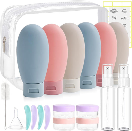 DEWSENSI 20 Pack Travel Bottles for Toiletries, Travel Size Containers Kit