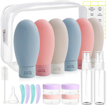 DEWSENSI 20 Pack Travel Bottles for Toiletries, Travel Size Containers Kit