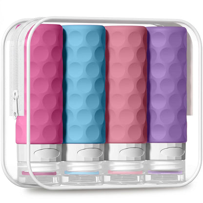 Silevoler Travel Bottles for Toiletries, Silicone Travel Size Containers