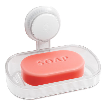 TAILI Soap Holder, Soap Dish for Shower Suction Cup, Bar Soap Holder, White