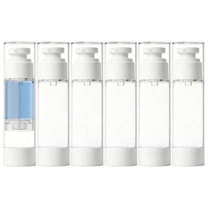 Clear Airless Pump Bottles, Vacuum Travel Cosmetic Containers
