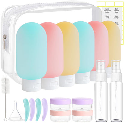 DEWSENSI 20 Pack Travel Bottles for Toiletries, Travel Size Containers Kit