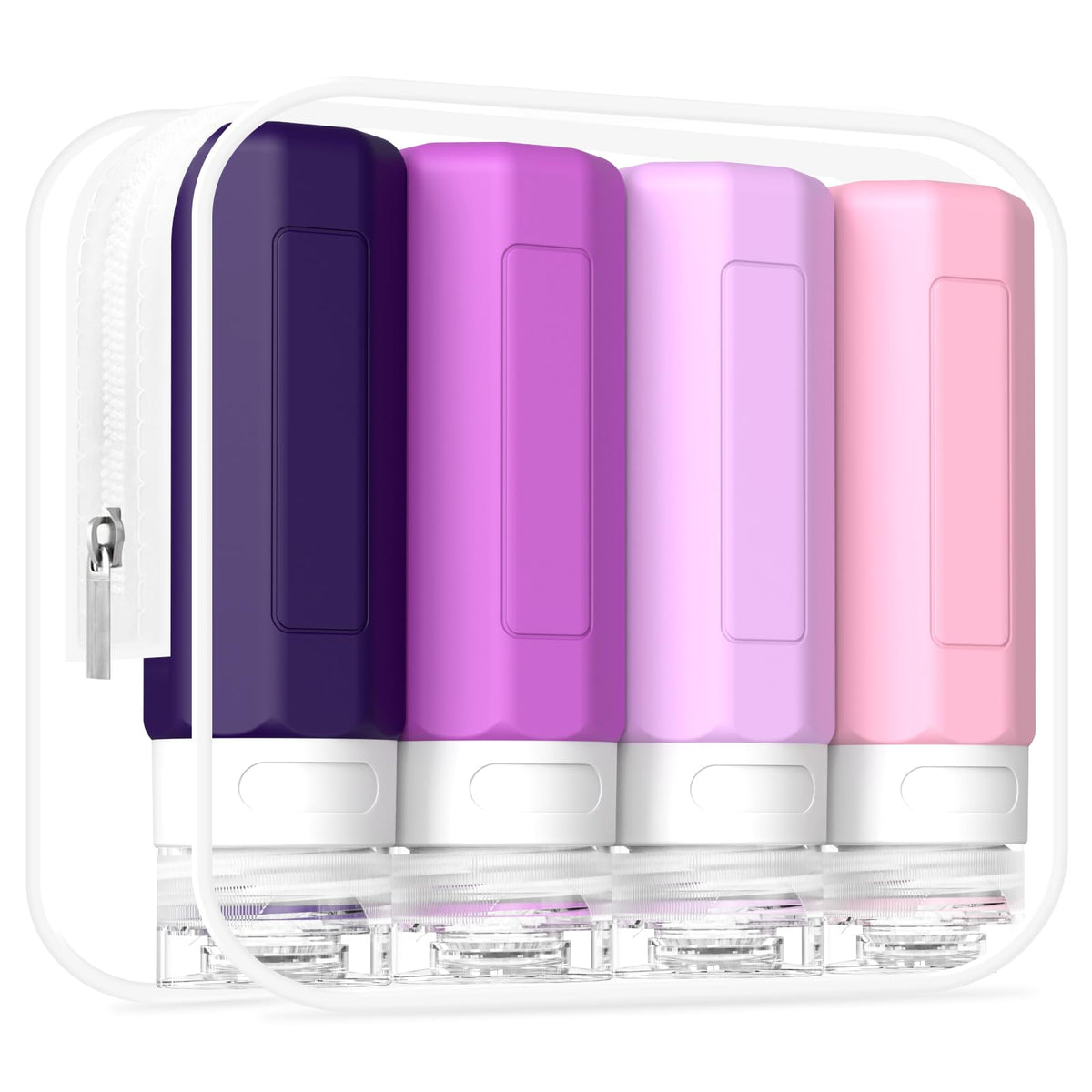 Redfly Travel Bottles for Toiletries 3oz, Silicone Travel Size Containers