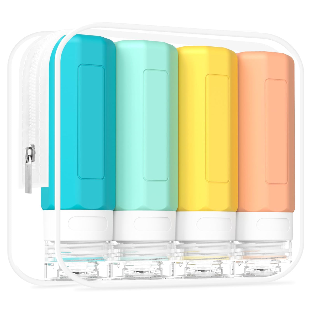 Redfly Travel Bottles for Toiletries 3oz, Silicone Travel Size Containers