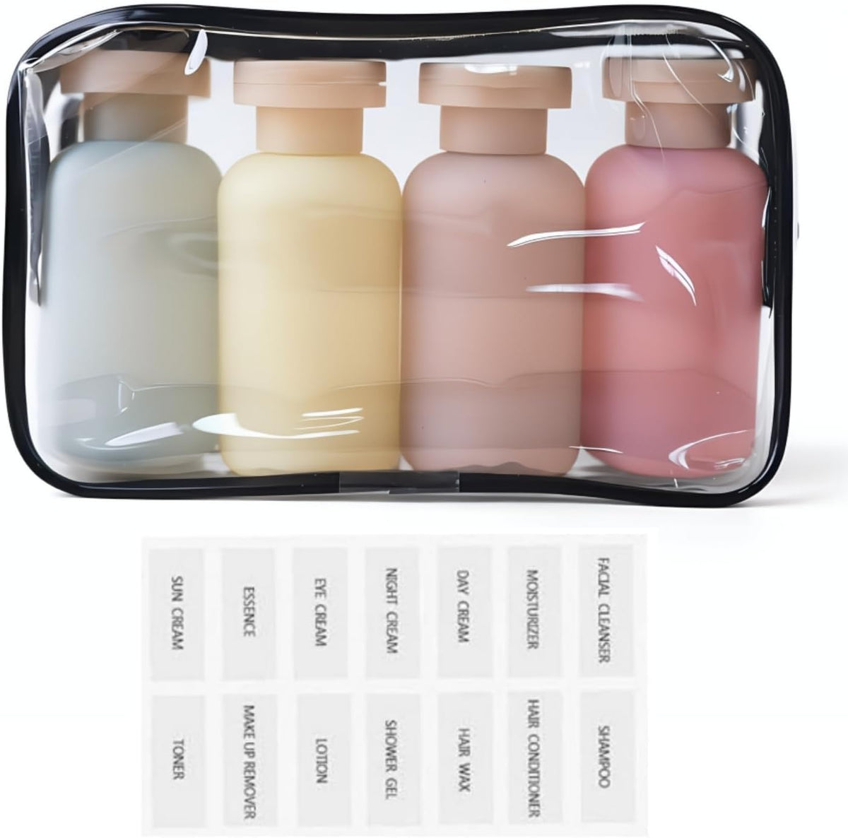 Travel Shampoo Bottles for Toiletries, Leak Proof Travel Size Toiletries Bottle Containers for Shampoo and Conditioner, Reusable Squeeze Bottles, Essentials Accessories (Garden Series, 3.4oz, 4Pcs)