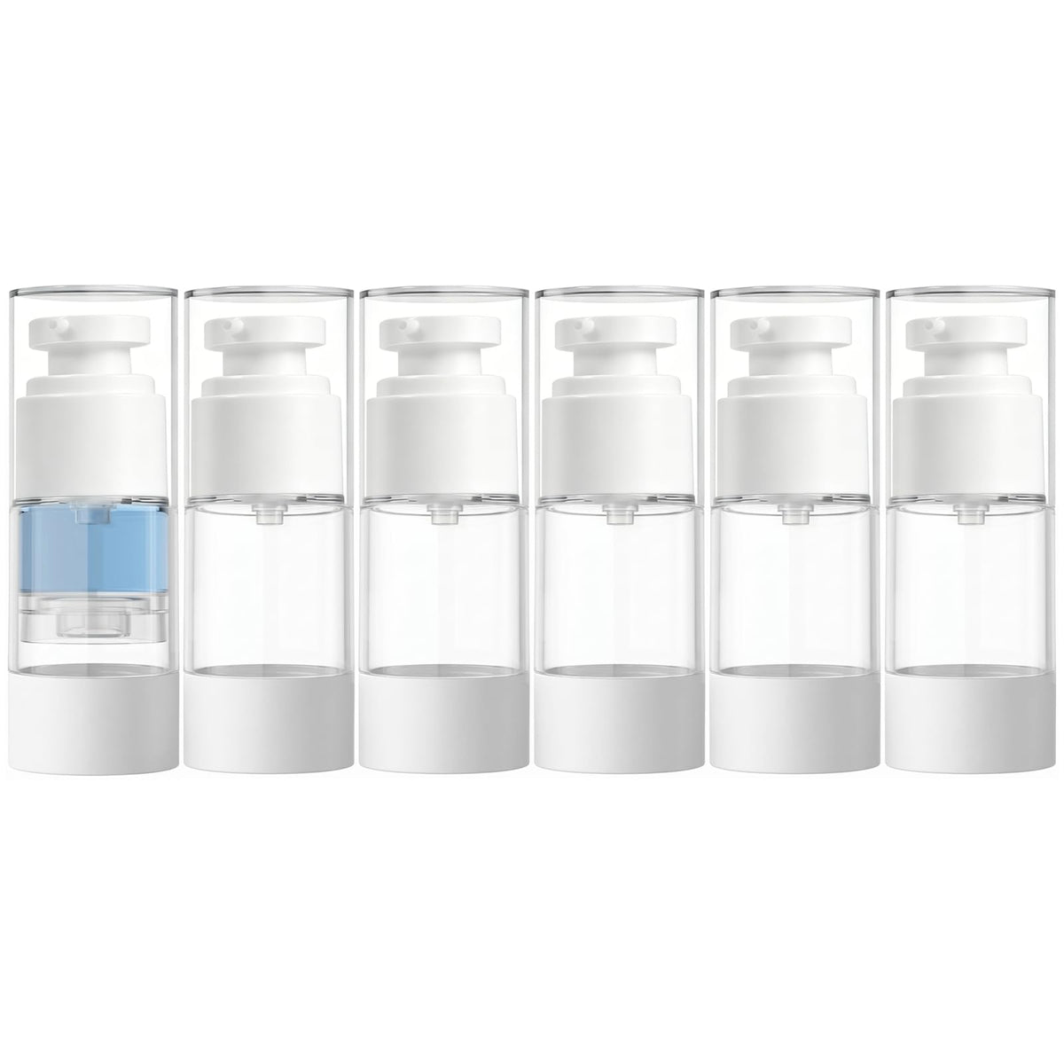 Clear Airless Pump Bottles, Vacuum Travel Cosmetic Containers