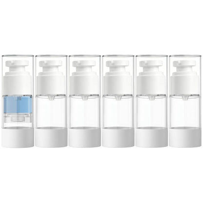 Clear Airless Pump Bottles, Vacuum Travel Cosmetic Containers