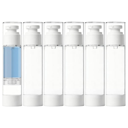 Clear Airless Pump Bottles, Vacuum Travel Cosmetic Containers