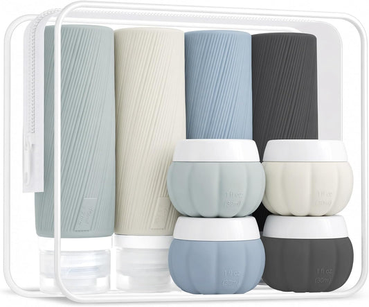 Redfly 13-Piece TSA-Approved Travel Size Bottles for Toiletries, Leak proof