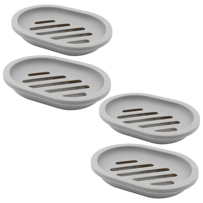 Topsky Soap Dish for Shower, 2pcs Soap Dishes Soap Savers for Bar Soap, Soap Bar Holder Shower with Drip Tray, Plastic Soap Holders with Drain for Kitchen Sink, Easy to Clean, Keeps The Soap Dry