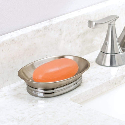 Design Soap Dish for Bathroom Sink, Brushed Stainless Steel
