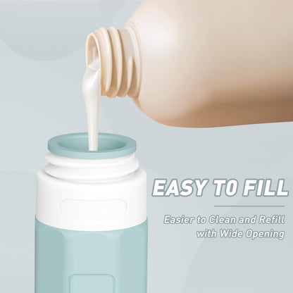 Redfly Travel Bottles for Toiletries 3oz, Silicone Travel Size Containers