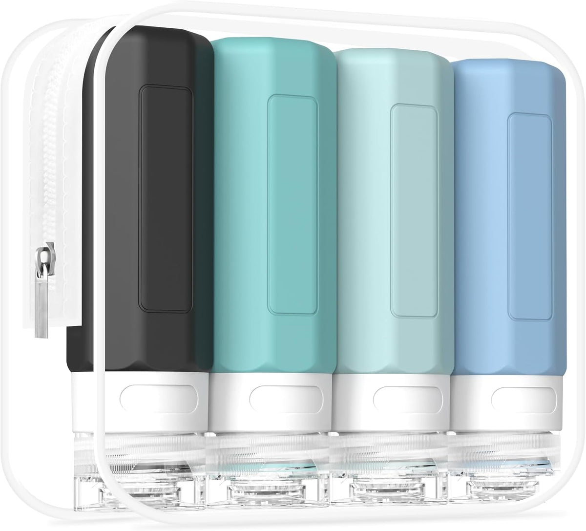 Redfly Travel Bottles for Toiletries 3oz, Silicone Travel Size Containers