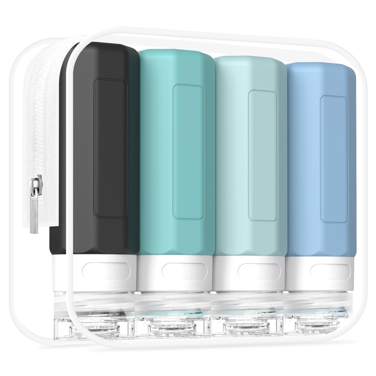 Redfly Travel Bottles for Toiletries 3oz, Silicone Travel Size Containers