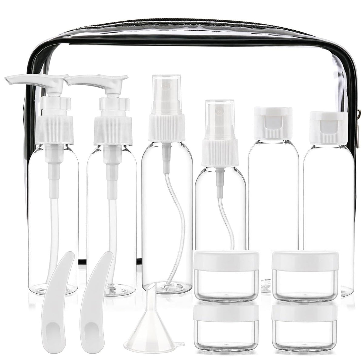 Cosywell 13-Piece 2 oz TSA Approved Travel Bottles for Toiletries Kit