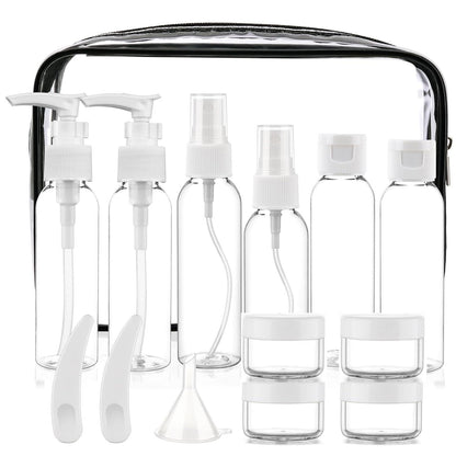 Cosywell 13-Piece 2 oz TSA Approved Travel Bottles for Toiletries Kit