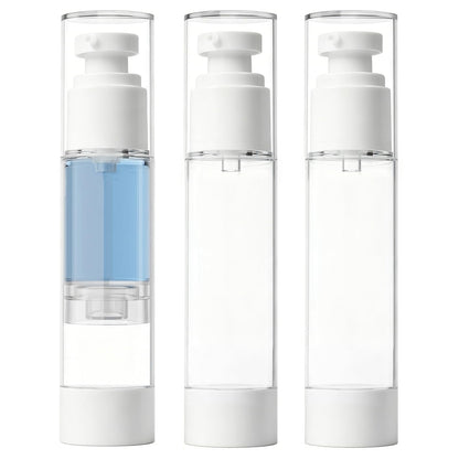 Clear Airless Pump Bottles, Vacuum Travel Cosmetic Containers
